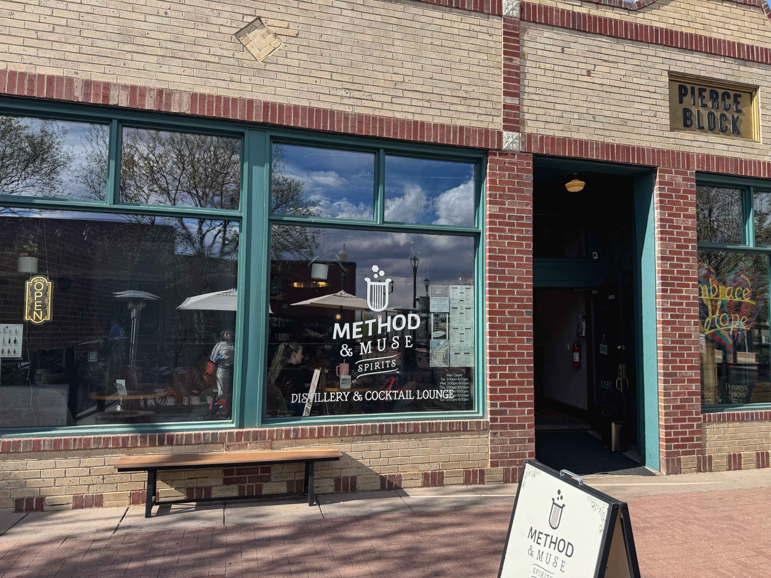 Method & Muse cocktail lounge outside storefront